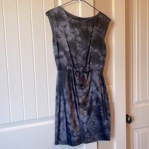 Theory 100% Silk Dress with Gray/Black Design